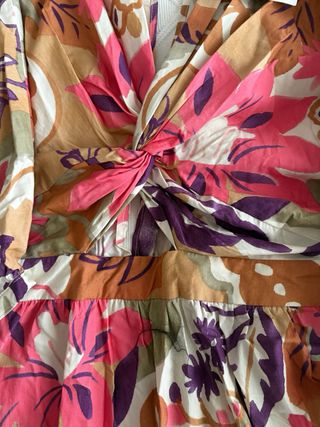 Vestido largo estampado Zara