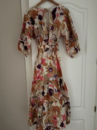Vestido largo estampado Zara