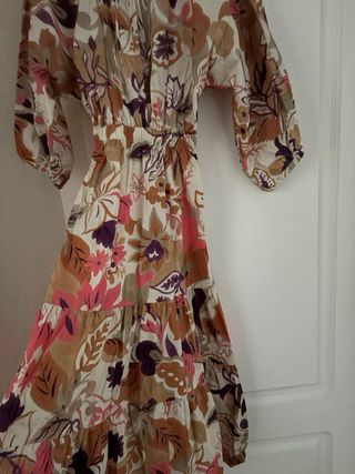 Vestido largo estampado Zara