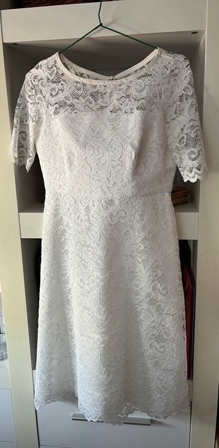 Vestido de novia corto usado una vez