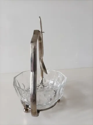Azucarero o salsera retro cristal