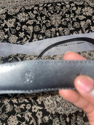 Cinturón Amiri Negro y Plateado