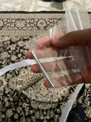 Cinturón Amiri Negro y Plateado