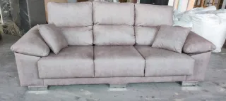 Sofá 240cm Tela Antimanchas Marrón