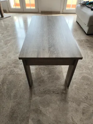 Mesa centro elevable madera y metal