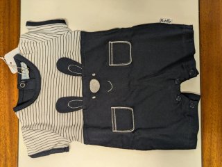 Pagliaccetto neonato con gilet e papillon