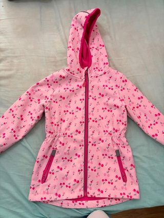 Giacchetta rosa per bambini con ciliegie taglia 4-5