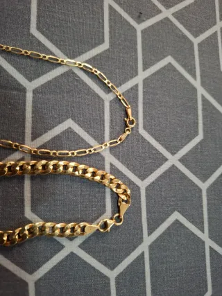 Lote de Cadenas de oro 18ky cruz Todo pesa 14,9 G