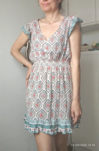 Vestido Springfield Talla M Estampado Bohemio