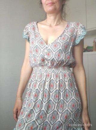 Vestido Springfield Talla M Estampado Bohemio