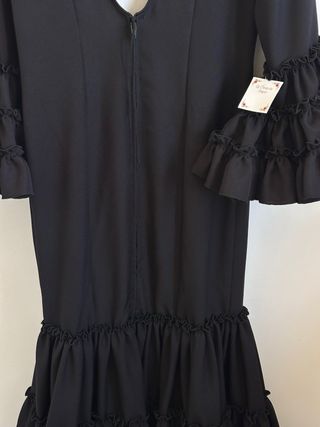 Vestido Flamenca Negro Volantes