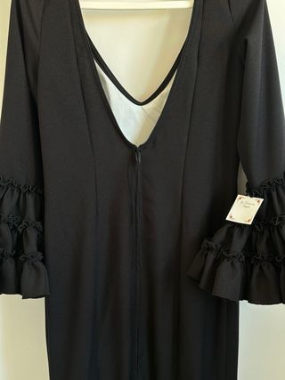 Vestido Flamenca Negro Volantes