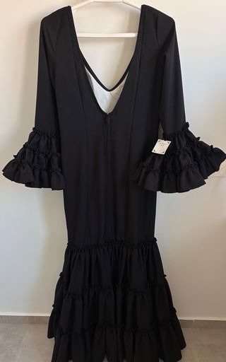Vestido Flamenca Negro Volantes