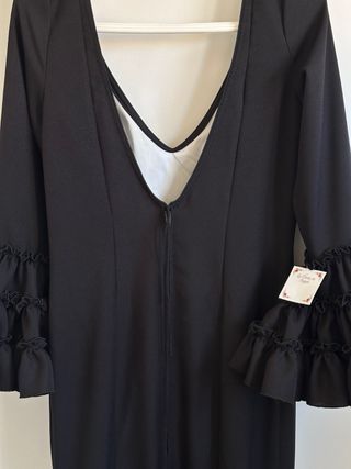 Vestido Flamenca Negro Volantes