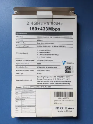 Adaptador USB Wi-Fi 11AC AC600M