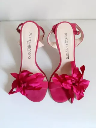 Sandalias Paco Herrero Flores Fucsia