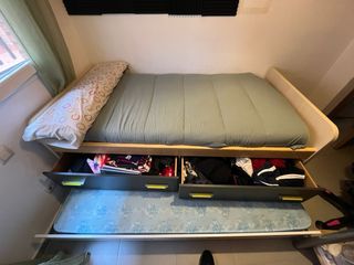 Cama con 2 cajones