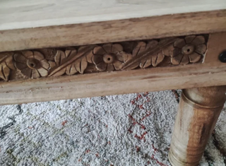 Mesa de centro india de madera de mango