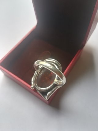 Anillo Plata y Ámbar Vintage