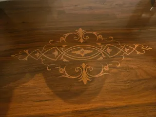 Mesa ratona madera y cristal ovalada