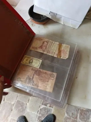 Álbum antiguo para coleccionismo monedas