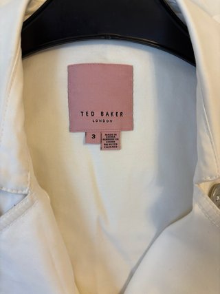 Vestido Ted Baker blanco sin mangas original