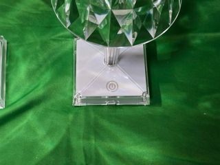 2 Lampade Tavolo Cristallo Effetto LED