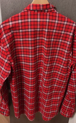 Camisa Zara Man cuadros roja Talla L