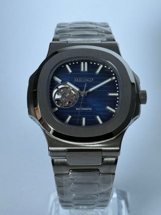 Reloj Seiko Mod tipo Nautilus Open Heart