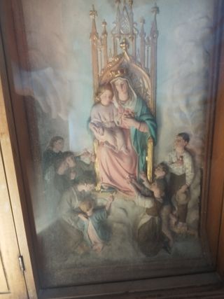 Altar Tríptico Madera Relieve Escayola