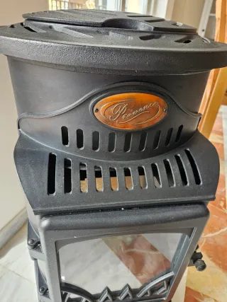 Estufa de gas Fireside negra