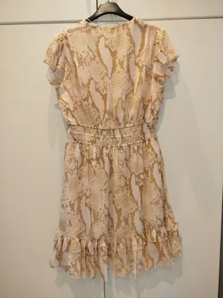Abito Guess fantasia pitone beige/oro taglia 42