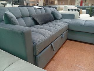 Sofá Cama Gris Tela