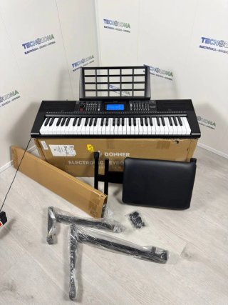Piano teclado Donner 61 teclas con soporte y banqu