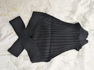 Top Zara Negro Cruzado Talla M