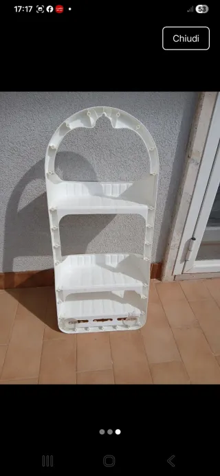 Porta shampoo bianco in plastica