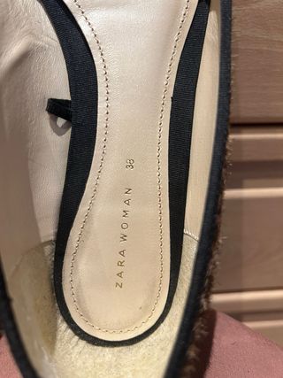 Zapatos planos Zara estampado leopardo