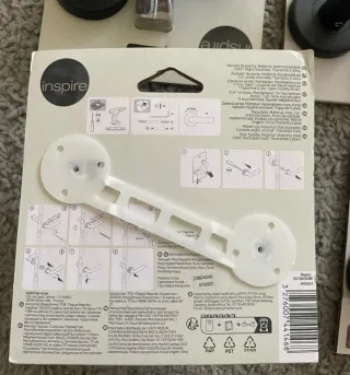 Manillas de puerta negras Inspire Sara (5 unidades