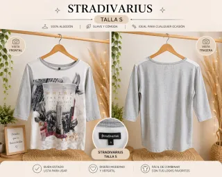 Camiseta Stradivarius Talla S