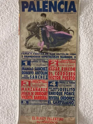 PALENCIA 3 CARTELES TAURINOS 1996 y 1997 COLECCIÓN