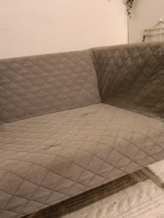 Sofá 2 plazas tela gris