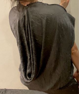 Vestido Zara Gris Dorado