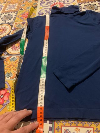 Maglia collo alto blu tg L