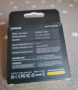 Adaptador WiFi 6E USB COTDLNK Alta Velocidad