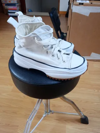 Botas  tipo Converse blancas plataforma