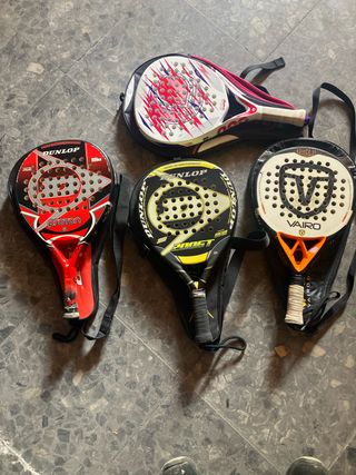 Lote 4 Raquetas de Pádel con sus fundas