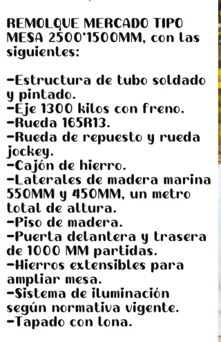 Remolque de mercado nuevo