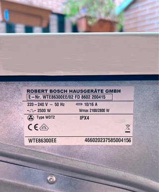Secadora Bosch WTE86300EE.