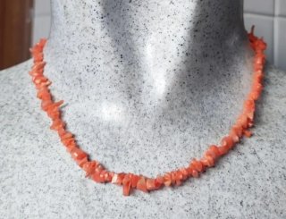 Collar Coral y Plata Antiguo