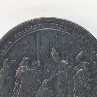 Antica Medaglia Luigi XV Incoronazione 1722 Bronzo